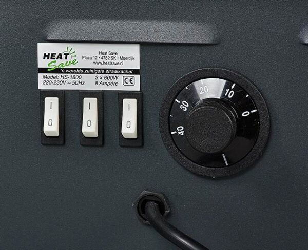 Heat Save temperatuurregeling 1800 zwart