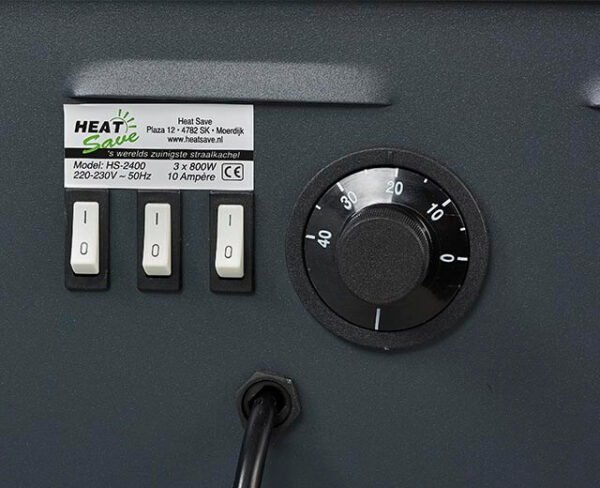 Heat Save temperatuurregeling 2400w zwart