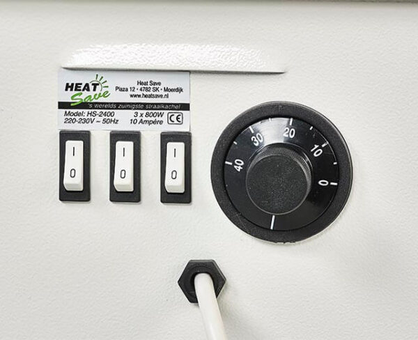 Heat Save straalkachel 2400 wit temperatuurregeling